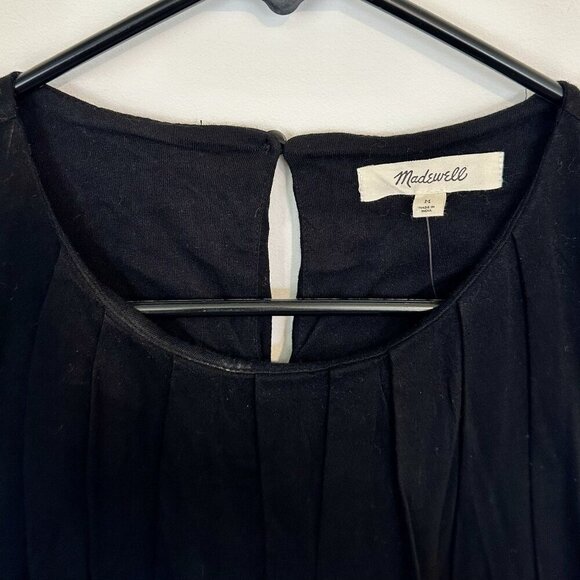 NWT Madewell Black Sleeveless Bubble Fashion Top - Medium - Picture 3 of 14